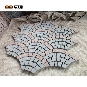 Nhà Máy Trực Tiếp Tùy Chỉnh G603 Granito Đánh Bóng Đá Cube Lát Gạch Ngoài Trời Hình Dạng Quạt Chất Lượng Cao Vật Liệu Trực Tiếp Từ Trung Quốc - Product Image 3