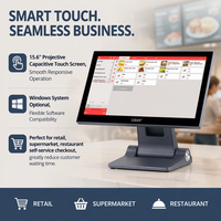 Système de point de vente tactile pliable personnalisé en usine, caisse enregistreuse, Windows 10/11, terminaux de paiement pour supermarché