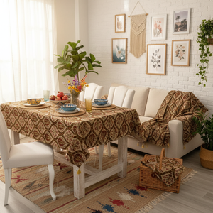 Boho Kilim Table Cloth Decorative <b>Throw</b> Fabric Oriental Sofa Cover Turkish Ottoman Shawl Picnic <b>Throw</b> Eclectic Home Decor - Product Image 3