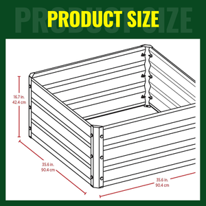 3FT * 1.4FT Jardinières galvanisées surélevées en métal pour l'extérieur Jardinières à racines profondes pour légumes, fleurs, herbes et plantes succulentes - Product Image 2