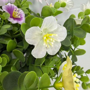 Roses artificielles en soie de haute qualité, <span class=keywords><strong>petites</strong></span> <span class=keywords><strong>compositions</strong></span> <span class=keywords><strong>florales</strong></span> perlées pour table d'intérieur, multicolores, personnalisables pour la rentrée scolaire - Product Image 4