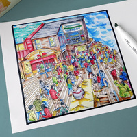 Arrtx ASM-0290B Prix d'usine 90 pièces/ensemble Marqueurs à double pointe de qualité stable pour fournitures artistiques Stylo à alcool pour croquis Dessin