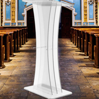 Pupitre en acrylique transparent Idéal pour servir de pupitre pour les églises Support de pupitre pour mariage ou comme lutrin en acrylique