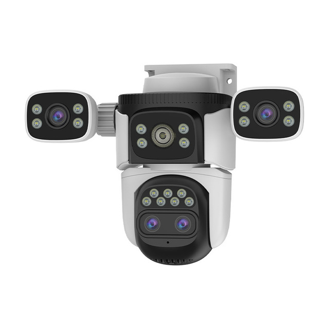 O-Kam Pro 6.0Megapixel Three-lens Bullet  PT Dome Linkage IP Security Camera