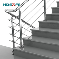 Plancher d'escalier de balcon en acier inoxydable, rambarde à câble simple et moderne, design de balustrade d'escalier en acier inoxydable