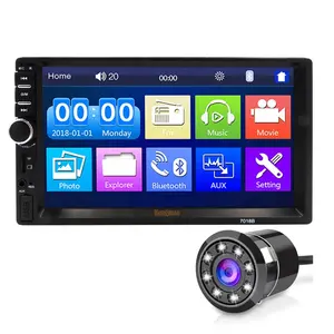 Stereo Radio Mobil 2 Din 7 Inci, Pemutar Multimedia Stereo FM / MP3/MP5, Tautan Cermin Telepon Seluler 2 Din, Stereo Video Mobil