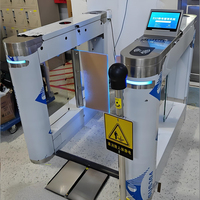 Barrière de contrôle d'accès intelligente à reconnaissance faciale anti-statique ESD, portique pivotant, en acier inoxydable 304, IP65, DC