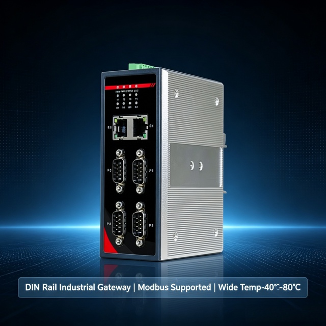 Wholesale Industrial Gateway 4G/5G RS232/RS485 Serial-to-Ethernet Modbus-to-MQTT Edge Computing Data Acquisition 9-60VDC Power
