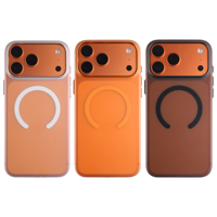 Étui de téléphone ultra-fin magnétique avec cadre de caméra en PC pour 17 Pro/ProMax avec texture mate et anti-traces de doigts