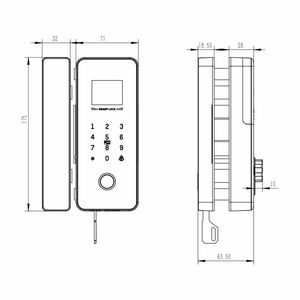 Cerradura Inteligente Tuya Wifi para Puerta de Vidrio, con Huella Dactilar, con Marco y sin Marco, Código, Tarjeta, Llave, Oficina 601-wifi, Desbloqueo por Huella Dactilar, Acceso Seguro Wi - Product Image 6