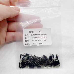 2.12X12mm glass cylinder NFC <b>tag</b> for Very Small Item molding integration - Product Image 2