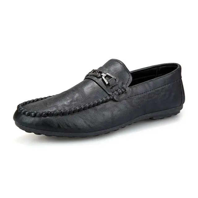 Mocassini piatti casual comodi moda skateboard uomo scarpe da guida in pelle morbida