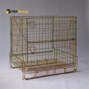 Op maat gemaakte, verzinkte metaalgaas, gelaste, stapelbare magazijnkooi voor PET-preforms. - Product Image 2