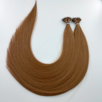 Recién llegado, extensiones de cabello humano Remy Russian Nano Ring Bead Tip en color castaño, Super Double Drawn de 22 pulgadas