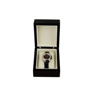Boîte de montre en bois massif d'emballage de montre unique faite à la main de haute qualité DS avec logo d'estampage à chaud