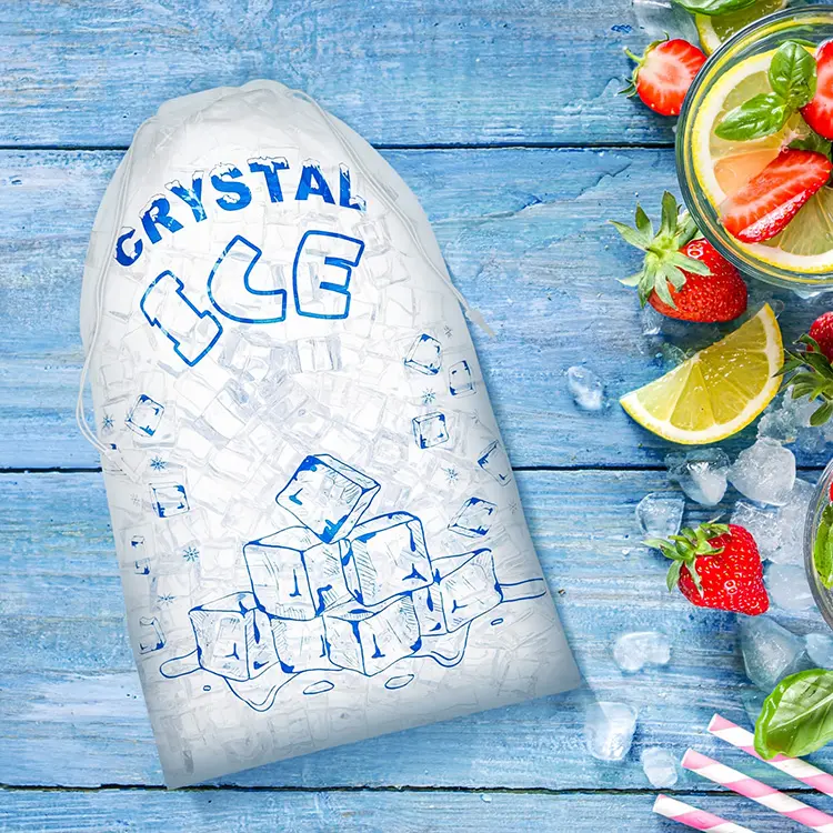 Werkspreis Großhandel Sommer benutzerdefinierte große Eiskühler klar durchsichtige Plastiktüten für Eiswürfel