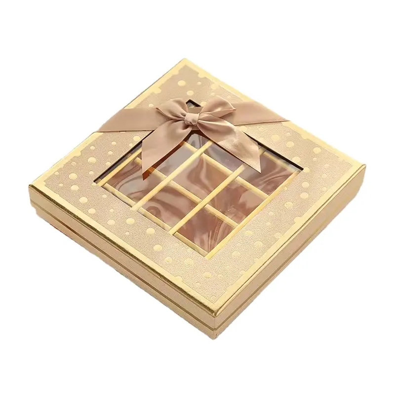 صندوق هدايا ورقي عالي الجودة بتصميم مخصص مع صناديق مقسمة لتقديم الهدايا وعند العطلات صناديق طعام وشوكولاتة