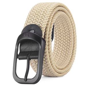 Ceintures de travail décontractées en nylon pour hommes, 3,4 cm, élastiques, tressées, extensibles, en maille, pour le golf, avec boucle ardillon en alliage – Vente en gros - Product Image 3