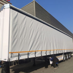 Semi-remorque à rideaux latéraux à 3 essieux avec capacité de charge de 60 tonnes, bâche imperméable et châssis en acier renforcé - Product Image 2