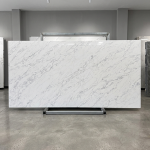 Comptoir de salle de bain en quartz blanc préfabriqué à veinage électrique, directement de l'usine, pour appartement résidentiel - Product Image 3