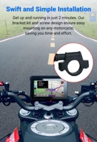 GPS portable pour moto Lite C5 SE avec écran tactile de 5 pouces, résolution 854x480, Bluetooth 5.0, CarPlay et Android Auto sans fil