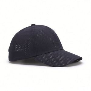 Wholesale Summer Sport <b>Cap</b> Sunhat Solid Color Net Hole 6 Panel Breathable <b>Waterproof</b> Baseball <b>Cap</b> - Product Image 3