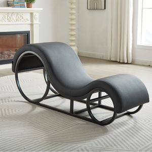 Caldo di vendita moderna struttura in acciaio per andare divano rosso sedia per <span class=keywords><strong>il</strong></span> tempo libero a forma di S sedia Yoga per camera da letto e soggiorno - Product Image 4