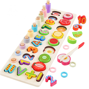 Numeri all'ingrosso di conteggio della pesca di matematica del bordo che abbinano i <span class=keywords><strong>giocattoli</strong></span> <span class=keywords><strong>Montessori</strong></span> della frutta del taglio digitale <span class=keywords><strong>giocattoli</strong></span> di legno 3 In <span class=keywords><strong>1</strong></span> di alta qualità per i bambini - Product Image 1