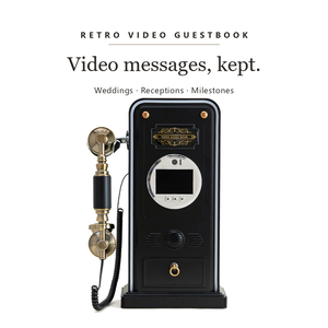 Teléfono con Pantalla para Mensajes de Video, Cámara y Auricular, Libro de Visitas Retro para Eventos - Product Image 1