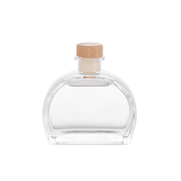 Flacon diffuseur de parfum rond en verre avec marquage à chaud et bouchon en caoutchouc