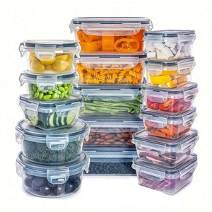Set <span class=keywords><strong>di</strong></span> 24 Contenitori per Alimenti in PP, Impilabili, Adatti per Microonde, Lavastoviglie e Congelatore, Ecologici, per <span class=keywords><strong>Cucina</strong></span> e Scuola - Product Image 2