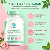 Capsules Probiotiques Vaginales pour Femmes avec Prébiotiques Canneberge & D-Mannose – Favorise l'Équilibre du pH Vaginal et la Santé des Voies Urinaires – OEM