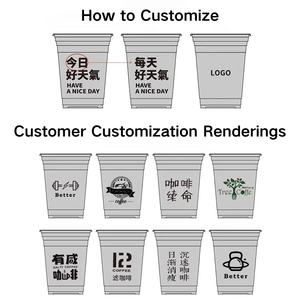 Vasos <span class=keywords><strong>de</strong></span> Plástico Transparente con Logotipo Personalizado <span class=keywords><strong>de</strong></span> Xiamen, con Tapas, para Café, Jugo, Leche, Té, <span class=keywords><strong>Boba</strong></span>, Té <span class=keywords><strong>de</strong></span> Burbujas, para Cafeterías y Tiendas <span class=keywords><strong>de</strong></span> Té con Leche - Product Image 5