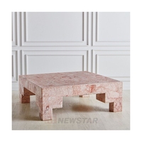 Table basse moderne simple en marbre sur mesure, table à thé en pierre naturelle, mobilier de salon, table basse pour hôtels