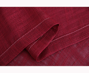 Œillets en lin rouge bordeaux pour chambre à coucher, <span class=keywords><strong>toile</strong></span> <span class=keywords><strong>de</strong></span> <span class=keywords><strong>jute</strong></span> épaisse, rideaux verticaux semi-transparents, lumière <span class=keywords><strong>de</strong></span> confidentialité, rideaux filtrants pour salon - Product Image 3