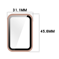 BEEFLYPOWER Cadre PC avec film en verre trempé intégré, anti-rayures, coque de protection tout-en-un pour Honor Band 11 11Pro 10