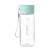 Bouteille d'eau sportive portable personnalisée avec logo, 600 ml, givrée, imprimée, résistante aux chutes, durable, en PC, pour promotion