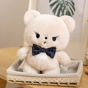 Peluche Ours Cool avec Nœud Papillon et Visage Goguenard – 3 Couleurs – Doux et Moelleux – Décoration Maison – Logo Personnalisé – Vente en Gros - Product Image 3
