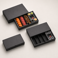 Boîte d'emballage à emporter pour sushis de qualité supérieure personnalisée avec compartiments pour la livraison de nourriture en restaurant