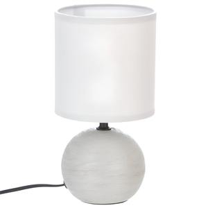 Lámpara de Mesa TIMEO DIAM. 13 H. 24.7 EN CERÁMICA Y TELA GRIS CLARO - Product Image 1