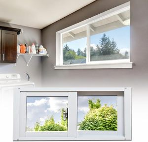Fenêtre de sous-sol horizontale moderne en alliage d'aluminium, fenêtre <span class=keywords><strong>coulissante</strong></span> de remplacement pour maison, fonction antivol, certifiée Energy Star - Product Image 1