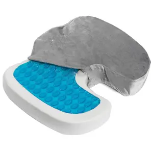 Gel Seat Cushion for Long Sitting Double Thick Gel Seat Cushion with  Non-Slip Cover Gel Seat Cushion for Pressure Breathable - AliExpress