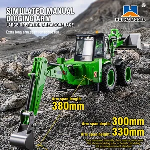 Excavatrice RC Huina 1579 1:14 9CH, camion chargeur-pelleteur télécommandé, véhicule d'ingénierie, modèle de construction, jouets RTR - Product Image 3
