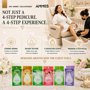 AMMES Kit Pedicure Deluxe 4 in 1 per Alleviare lo Stress, Cura della Pelle dei Piedi in 4 Fasi, Ammorbidente con Aroma Istantaneo - Product Image 3