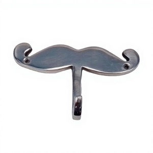 Best Design Cast Aluminium Moustaches <b>Hook</b> Wall and Door Mounted Metal <b>Hook</b> Single Piece <b>Towel</b> Key Holder <b>Hook</b> for Home & Office - Product Image 1