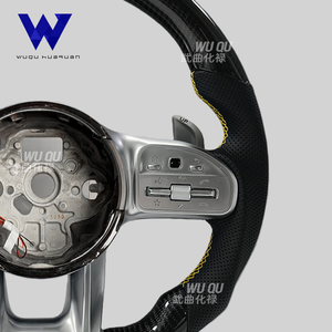 Volant en fibre de carbone adapté à Mercedes-Benz A35 A45 C63 C43 E53 E63 G63 G500, G55 <span class=keywords><strong>AMG</strong></span> <span class=keywords><strong>GT</strong></span> <span class=keywords><strong>S63</strong></span> GLE63 GLA45 W223 - Product Image 4