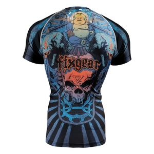 Compression Gym Shirts Surfing Long Sleeve Custom Logo UV BJJ <b>Rashguard</b> MMA Sublimated Mens Rash Guard DHL Sublimation FEDEX OEM - Product Image 4