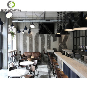 Diseño interior de cafetería a la moda, estación de barra de café, diseño de barra de bar duradera para decoración de cafeterías - Product Image 4