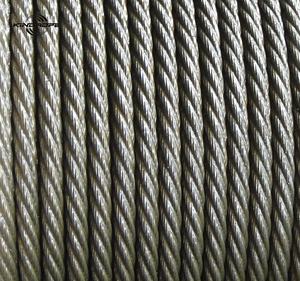 Морской оцинкованный кабель, Круглый стальной трос, горячеоцинкованный/неоцинкованный 6x36WS + IWRC 36 мм 44 мм с смазкой - Product Image 5