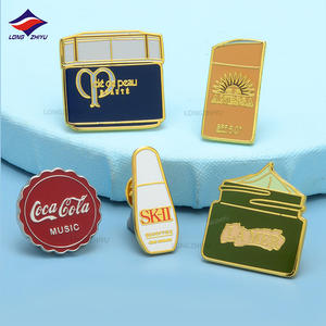 Longzhiyu-insignias de esmalte duro de estrella personalizadas, 15 años de fábrica, con Logo, personaje divertido, Dominos, solapa de Pizza, insignias - Product Image 1